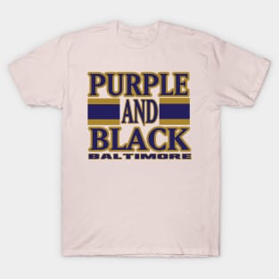 Baltimore LYFE Purple and Back Football Colors! T-Shirt